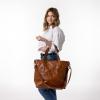 imageSimple Modern Vegan Leather Tote Bag for WomenBrown