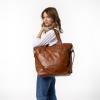 imageSimple Modern Vegan Leather Tote Bag for WomenBrown