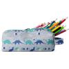 imageSimple Modern Pencil Case Pouch Box for School  Kids Durable Bag Organizer for Office Makeup and Travel Supplies Polyester Zip Pouch  Hudson Collection  Fox and the FlowerPattern Dinosaur Roar