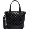 imageSimple Modern Quilted Tote Bag for Women  Medium Size wCompartments ampamp Laptop Sleeve  Adjustable Strap  Zipper TopBlack Lacquer