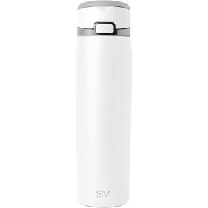 imageSimple Modern Mesa Loop Water Bottle with Straw  24oz Cup Holder Friendly Insulated Stainless Steel Bottles for Travel Sports and School  NeptuneWinter White