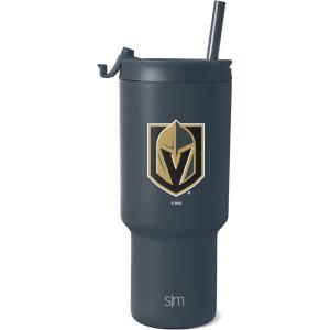 imageSimple Modern Officially Licensed NHL San Jose Sharks 30 oz Tumbler with Flip Lid and Straws  Hockey Insulated Cup Stainless Steel  Gifts for Men Women  Trek Collection  San Jose SharksVegas Golden Knights
