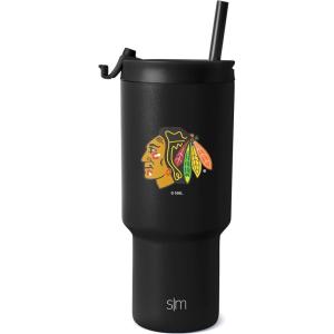imageSimple Modern Officially Licensed NHL San Jose Sharks 30 oz Tumbler with Flip Lid and Straws  Hockey Insulated Cup Stainless Steel  Gifts for Men Women  Trek Collection  San Jose SharksChicago Blackhawks