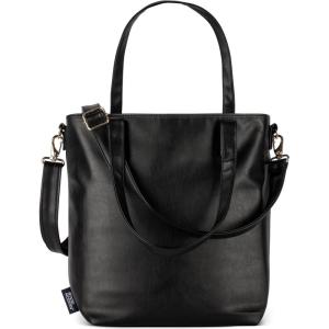 imageSimple Modern Vegan Leather Tote Bag for WomenBlack