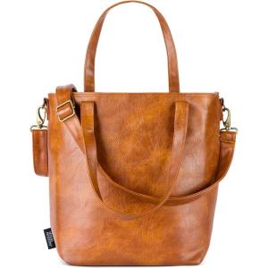 imageSimple Modern Vegan Leather Tote Bag for WomenBrown
