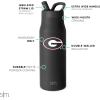imageSimple Modern Officially Licensed Collegiate Ohio State Buckeyes Water Bottle with Straw Lid  NCAA Insulated Stainless Steel Travel Thermos  Leak Proof  Mesa Collection  Ohio State UniversityGeorgia Bulldogs