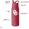 imageSimple Modern Officially Licensed Collegiate Ohio State Buckeyes Water Bottle with Straw Lid  NCAA Insulated Stainless Steel Travel Thermos  Leak Proof  Mesa Collection  Ohio State UniversityOklahoma Sooners