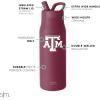 imageSimple Modern Officially Licensed Collegiate Ohio State Buckeyes Water Bottle with Straw Lid  NCAA Insulated Stainless Steel Travel Thermos  Leak Proof  Mesa Collection  Ohio State UniversityTexas AM Aggies