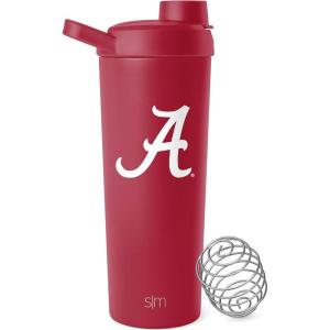 imageSimple Modern Officially Licensed Collegiate Georgia Bulldogs Stainless Steel Shaker Bottle with Ball 24oz  Metal Cup for Protein Mixes Pre Workout  Rally Collection  University of GeorgiaAlabama Crimson Tide
