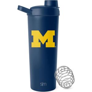 imageSimple Modern Officially Licensed Collegiate Georgia Bulldogs Stainless Steel Shaker Bottle with Ball 24oz  Metal Cup for Protein Mixes Pre Workout  Rally Collection  University of GeorgiaMichigan Wolverines