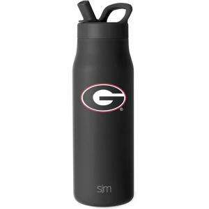 imageSimple Modern Officially Licensed Collegiate Ohio State Buckeyes Water Bottle with Straw Lid  NCAA Insulated Stainless Steel Travel Thermos  Leak Proof  Mesa Collection  Ohio State UniversityGeorgia Bulldogs