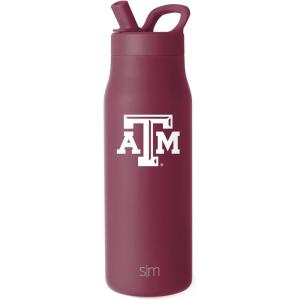 imageSimple Modern Officially Licensed Collegiate Ohio State Buckeyes Water Bottle with Straw Lid  NCAA Insulated Stainless Steel Travel Thermos  Leak Proof  Mesa Collection  Ohio State UniversityTexas AM Aggies