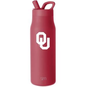 imageSimple Modern Officially Licensed Collegiate Ohio State Buckeyes Water Bottle with Straw Lid  NCAA Insulated Stainless Steel Travel Thermos  Leak Proof  Mesa Collection  Ohio State UniversityOklahoma Sooners