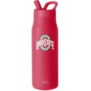 imageSimple Modern Officially Licensed Collegiate Ohio State Buckeyes Water Bottle with Straw Lid  NCAA Insulated Stainless Steel Travel Thermos  Leak Proof  Mesa Collection  Ohio State UniversityOhio State Buckeyes