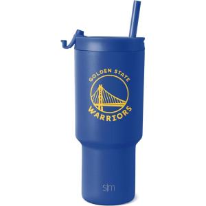 imageSimple Modern Officially Licensed NBA 30oz Tumbler with Flip Lid and Straws  Insulated Stainless Steel Cup  Trek CollectionGolden State Warriors
