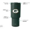 imageSimple Modern Officially Licensed NFL Detroit Lions 30 oz Tumbler with Flip Lid and Straws  Insulated Cup Stainless Steel  Gifts for Men Women  Trek Collection  Detroit LionsGreen Bay Packers