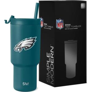 imageSimple Modern Officially Licensed NFL Detroit Lions 30 oz Tumbler with Flip Lid and Straws  Insulated Cup Stainless Steel  Gifts for Men Women  Trek Collection  Detroit LionsPhiladelphia Eagles