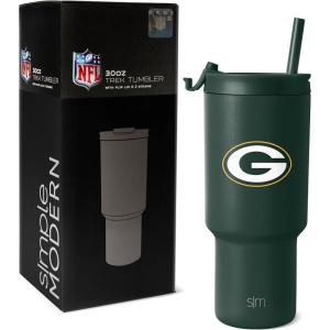imageSimple Modern Officially Licensed NFL Detroit Lions 30 oz Tumbler with Flip Lid and Straws  Insulated Cup Stainless Steel  Gifts for Men Women  Trek Collection  Detroit LionsGreen Bay Packers