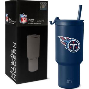 imageSimple Modern Officially Licensed NFL Detroit Lions 30 oz Tumbler with Flip Lid and Straws  Insulated Cup Stainless Steel  Gifts for Men Women  Trek Collection  Detroit LionsTennessee Titans