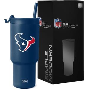 imageSimple Modern Officially Licensed NFL Detroit Lions 30 oz Tumbler with Flip Lid and Straws  Insulated Cup Stainless Steel  Gifts for Men Women  Trek Collection  Detroit LionsHouston Texans