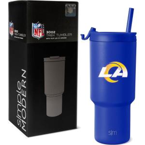 imageSimple Modern Officially Licensed NFL Detroit Lions 30 oz Tumbler with Flip Lid and Straws  Insulated Cup Stainless Steel  Gifts for Men Women  Trek Collection  Detroit LionsLos Angeles Rams
