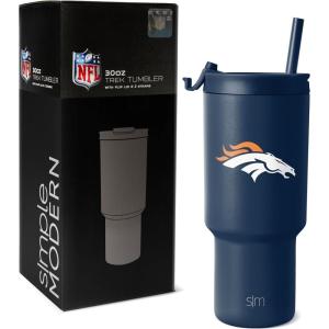 imageSimple Modern Officially Licensed NFL Detroit Lions 30 oz Tumbler with Flip Lid and Straws  Insulated Cup Stainless Steel  Gifts for Men Women  Trek Collection  Detroit LionsDenver Broncos