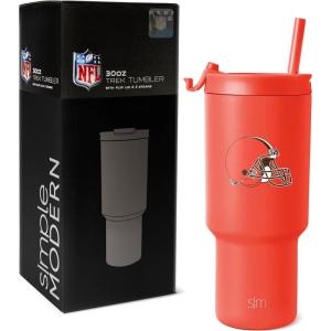 imageSimple Modern Officially Licensed NFL Detroit Lions 30 oz Tumbler with Flip Lid and Straws  Insulated Cup Stainless Steel  Gifts for Men Women  Trek Collection  Detroit LionsCleveland Browns