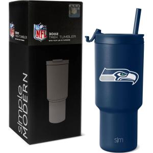 imageSimple Modern Officially Licensed NFL Detroit Lions 30 oz Tumbler with Flip Lid and Straws  Insulated Cup Stainless Steel  Gifts for Men Women  Trek Collection  Detroit LionsSeattle Seahawks