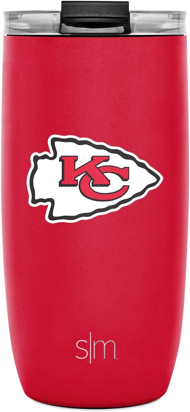 imageSimple Modern Officially Licensed NFL Pittsburgh Steelers 16oz Travel Coffee Tumbler with Flip Lid  Stainless Steel Cup  Football Gifts for Men Women  Voyager Collection  Pittsburgh SteelersKansas City Chiefs