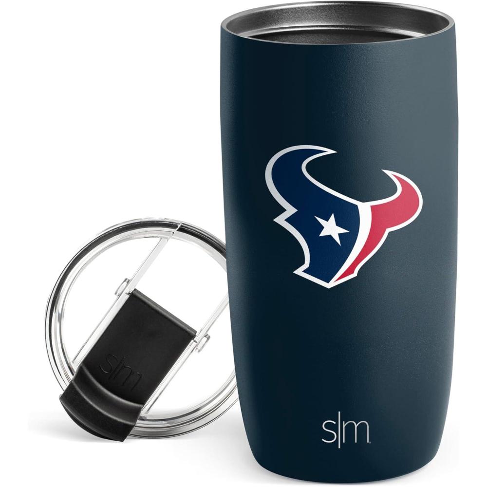 imageSimple Modern Officially Licensed NFL Pittsburgh Steelers 16oz Travel Coffee Tumbler with Flip Lid  Stainless Steel Cup  Football Gifts for Men Women  Voyager Collection  Pittsburgh SteelersHouston Texans