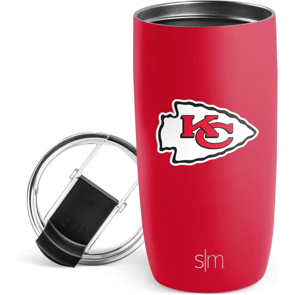 imageSimple Modern Officially Licensed NFL Pittsburgh Steelers 16oz Travel Coffee Tumbler with Flip Lid  Stainless Steel Cup  Football Gifts for Men Women  Voyager Collection  Pittsburgh SteelersKansas City Chiefs