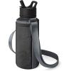 imageSimple Modern Kids Water Bottle Carrier Sling with Adjustable Strap  Bottle Holder Crossbody Bag for Walking Hiking and School  Summit Collection  Solar SystemSlate