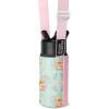 imageSimple Modern Kids Water Bottle Carrier Sling with Adjustable Strap  Bottle Holder Crossbody Bag for Walking Hiking and School  Summit Collection  Solar SystemFox and the Flower