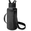 imageSimple Modern Kids Water Bottle Carrier Sling with Adjustable Strap  Bottle Holder Crossbody Bag for Walking Hiking and School  Summit Collection  Solar SystemMidnight Black