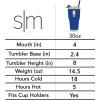 imageSimple Modern Officially Licensed NBA Tumbler with Flip Lid and Straw Insulated Stainless Steel Cup  Cruiser Collection  30ozBrooklyn Nets