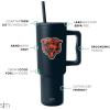 imageSimple Modern Officially Licensed NFL 40oz Tumbler with Handle and Straw Lid  Football Thermos Gifts for Men Women Christmas  Trek Collection  Dallas CowboysChicago Bears