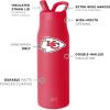 imageSimple Modern Officially Licensed NFL Green Bay Packers Water Bottle with Straw Lid  Leak Proof Insulated Stainless Steel Travel Thermos  Gifts for Men Women Mesa Collection  Green Bay PackersKansas City Chiefs