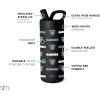 imageSimple Modern Officially Licensed NFL Green Bay Packers Water Bottle with Straw Lid  Leak Proof Insulated Stainless Steel Travel Thermos  Gifts for Men Women Mesa Collection  Green Bay PackersLas Vegas Raiders