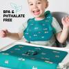 imageSimple Modern Silicone Placemat for Baby Toddlers Kids  NonSlip Baby Eating Table Food Mat for Restaurants and Dining Table  Piper Collection  Sea Glass SageMauve Me