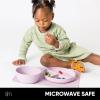 imageSimple Modern Silicone Plate for Baby and Toddler  Divided and Microwave Safe Plates for Kids  Parker Collection  Gray TrianglesSolid Mauve Me