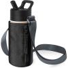 imageSimple Modern Kids Water Bottle Carrier Sling with Adjustable Strap  Bottle Holder Crossbody Bag for Walking Hiking and School  Summit Collection  Solar SystemSlate