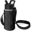 imageSimple Modern Kids Water Bottle Carrier Sling with Adjustable Strap  Bottle Holder Crossbody Bag for Walking Hiking and School  Summit Collection  Solar SystemMidnight Black