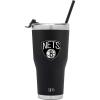 imageSimple Modern Officially Licensed NBA Tumbler with Flip Lid and Straw Insulated Stainless Steel Cup  Cruiser Collection  30ozBrooklyn Nets