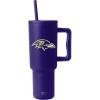 imageSimple Modern Officially Licensed NFL 40oz Tumbler with Handle and Straw Lid  Football Thermos Gifts for Men Women Christmas  Trek Collection  Dallas CowboysBaltimore Ravens