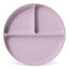 imageSimple Modern Silicone Plate for Baby and Toddler  Divided and Microwave Safe Plates for Kids  Parker Collection  Gray TrianglesSolid Lavender Mist