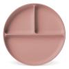 imageSimple Modern Silicone Plate for Baby and Toddler  Divided and Microwave Safe Plates for Kids  Parker Collection  Gray TrianglesSolid Mauve Me
