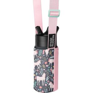 imageSimple Modern Kids Water Bottle Carrier Sling with Adjustable Strap  Bottle Holder Crossbody Bag for Walking Hiking and School  Summit Collection  Solar SystemUnicorn Fields