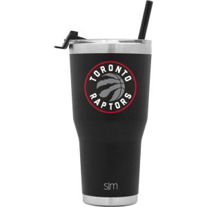 imageSimple Modern Officially Licensed NBA Tumbler with Flip Lid and Straw Insulated Stainless Steel Cup  Cruiser Collection  30ozToronto Raptors