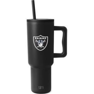 imageSimple Modern Officially Licensed NFL 40oz Tumbler with Handle and Straw Lid  Football Thermos Gifts for Men Women Christmas  Trek Collection  Dallas CowboysLas Vegas Raiders