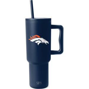 imageSimple Modern Officially Licensed NFL 40oz Tumbler with Handle and Straw Lid  Football Thermos Gifts for Men Women Christmas  Trek Collection  Dallas CowboysDenver Broncos